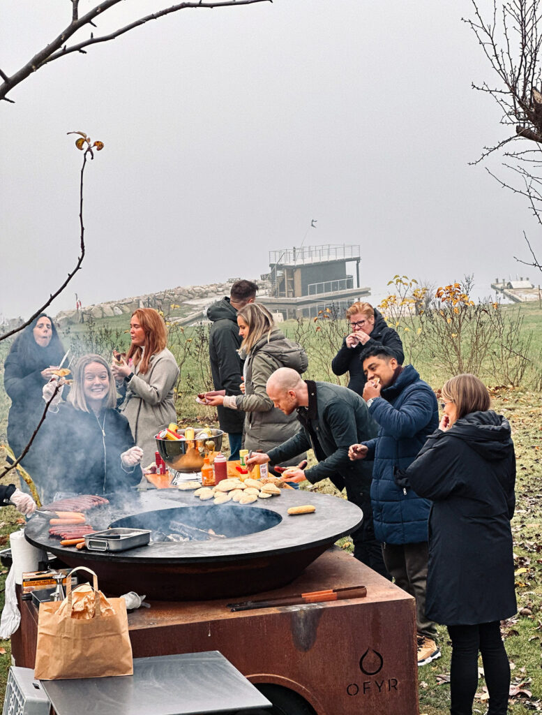 Grill vid bastubåt